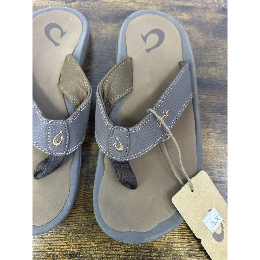 NWT Olukai Ohana Men's Best Selling Beach Comfort Sandals Size 9 Dark Java/Ray - Picture 4 of 13